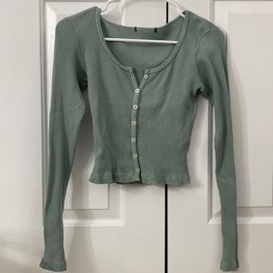 sage green brandy melville long sleeves shirt